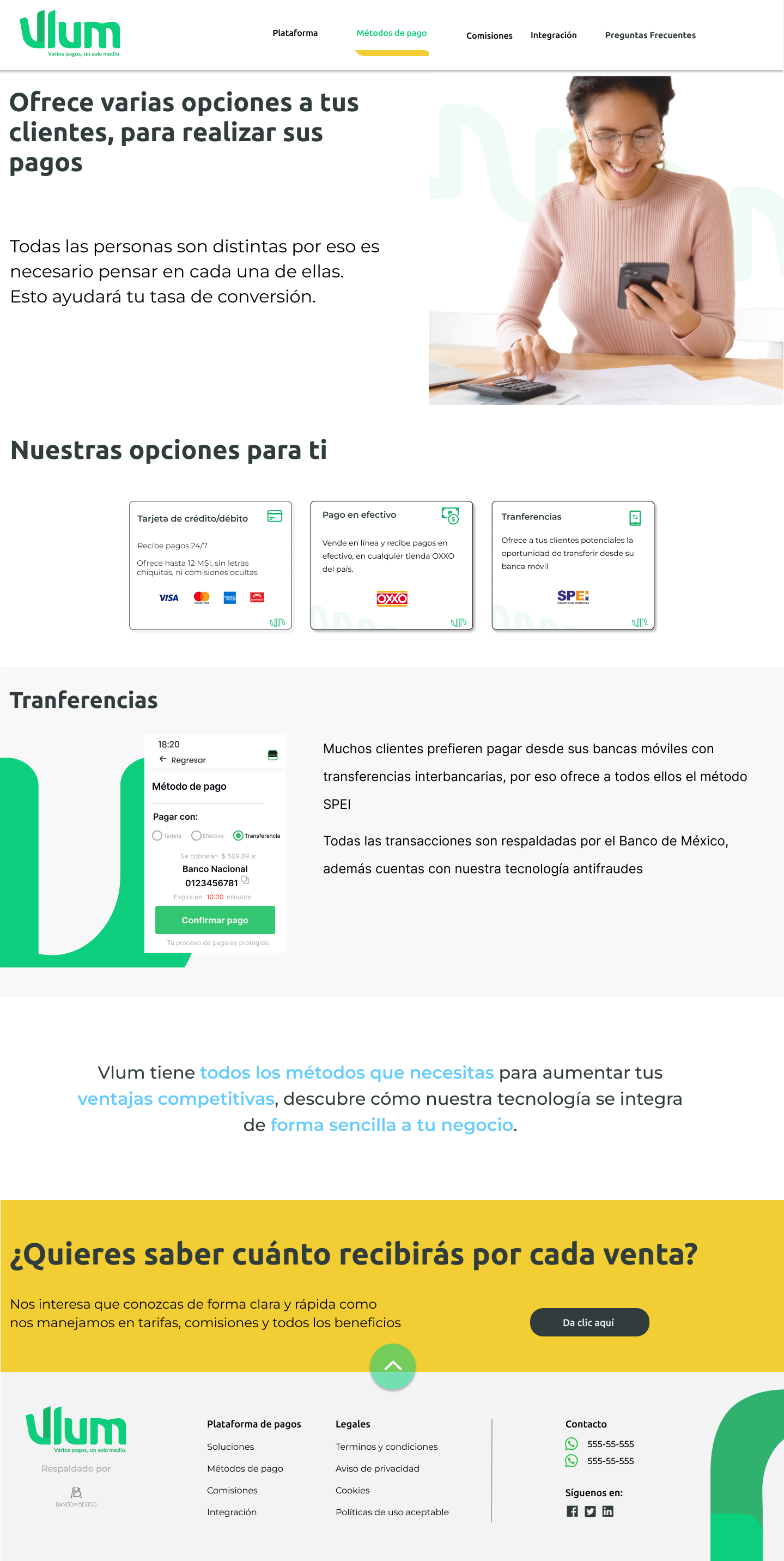 Vlum payment-methods landing